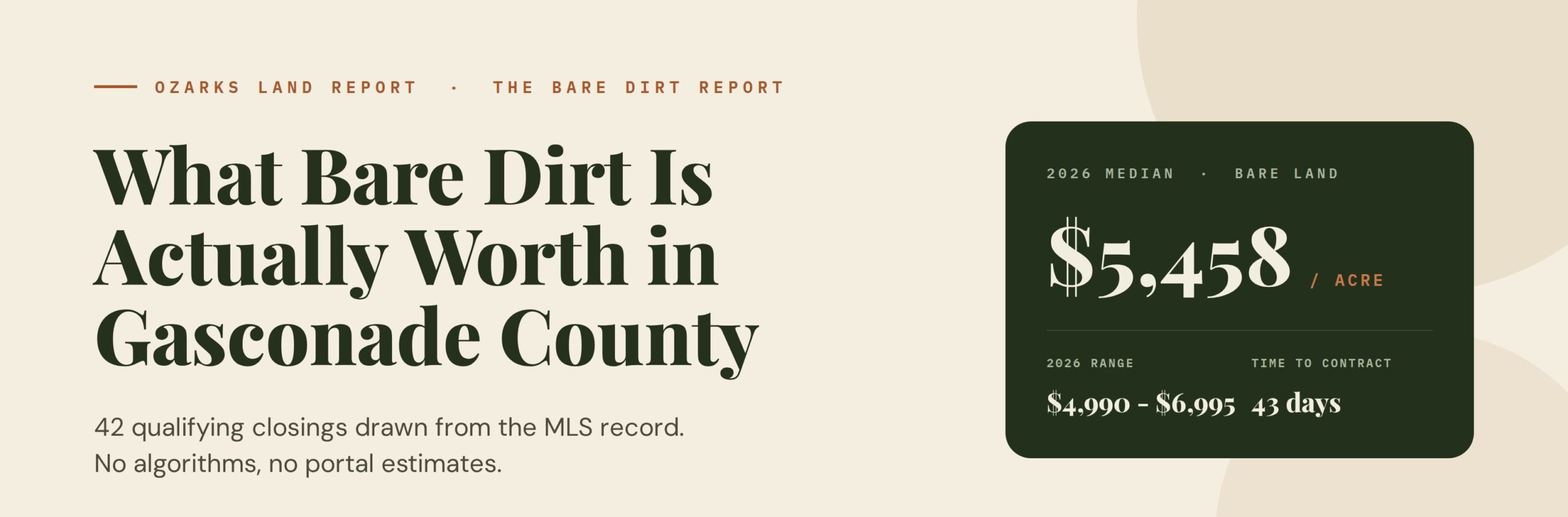 Gasconade County Bare Dirt Report